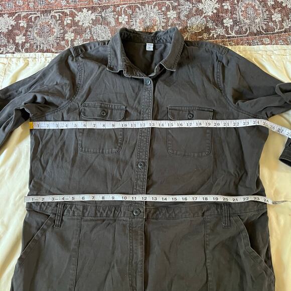 Old Navy Gray Long Sleeve Utility Jumpsuit Full Length Plus Size XXL - Picture 7 of 8